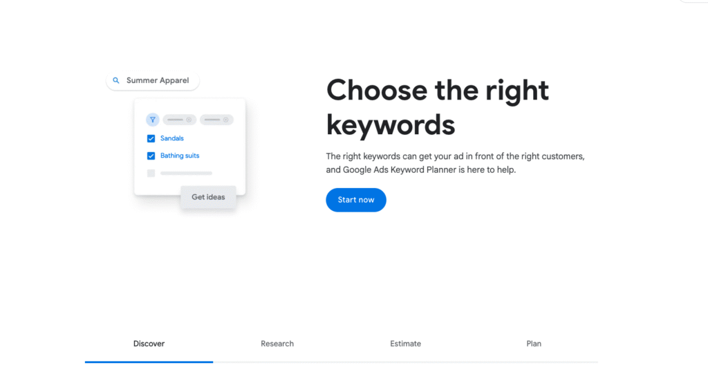 Convert Search Traffic into High-Value B2B Leads: Advanced SEO Strategies That Work 2 Dashboard of Google Keyword Planner